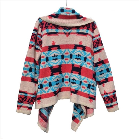 Anthro Moon Collection Aztec Drape Cardigan - Picture 10 of 16